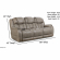 Ezra Power Double Reclining Sofa in Mushroom Tan Leather Look Fabric